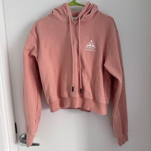 Off White Pink Cropped Sweatshirt